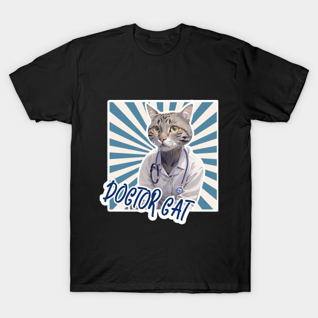 Doctor Cat T-Shirt by LycheeDesign